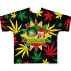 れおくん屋さんのLOVE REGGAEれおくん🇯🇲 フルグラフィックTシャツ