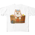 Sky00のしばいぬ温泉最高くん フルグラフィックTシャツ