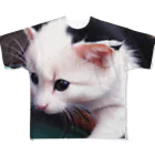 みどりの森の猫 フルグラフィックTシャツ