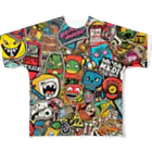 THE FUNNYDOPE SHOPのファニードープステッカーボム All-Over Print T-Shirt