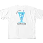 mmmlaboratory-designのikumi cafeグッズ フルグラフィックTシャツ