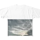 Cafe Lounge & Library pratimākrrm cĥā -ゆるやかな彫刻-のSLOW SUNSET 〜 豊洲 フルグラフィックTシャツ