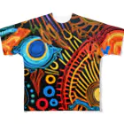 Erika_ArtistryのPsychede Calico #1 All-Over Print T-Shirt