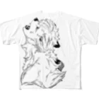 涼森の氷海線に生きる・線画 All-Over Print T-Shirt