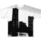 time Tokyo shopの1bit city （両面） フルグラフィックTシャツ