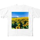 the blue seasonのヒマワリ畑 All-Over Print T-Shirt