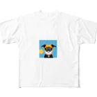 DJ.dogsのDJ.dog dogs1 All-Over Print T-Shirt