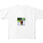 waka0129の茶色の犬 フルグラフィックTシャツ