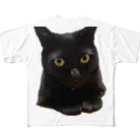 ソヒのショップのリラックス黒猫 All-Over Print T-Shirt