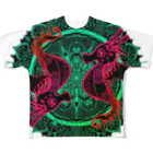 ﾈﾓﾌｨﾗのタツノオトシゴ 曼荼羅 陰陽 All-Over Print T-Shirt