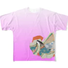 大正ロマン・昭和モダンの上村松園_伊勢大輔 All-Over Print T-Shirt