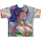 💖宇宙整体♪🌈♪こころからだチャンネル♪💖のbeautiful  mermaid  LARA All-Over Print T-Shirt