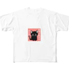 黒ねこまろんの雑貨屋さんの黒ねこまろんのイラストグッズ All-Over Print T-Shirt