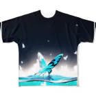 kota.の水面の蝶 フルグラフィックTシャツ