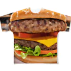 kuri_AMERICANのハンバーガー フルグラフィックTシャツ