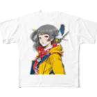 大正レトロJYOSIの大正レトロJYOSI　レイナ All-Over Print T-Shirt