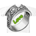BunnyBloomのRing of love All-Over Print T-Shirt