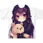 りず様のかわいい黒ロリおんな フルグラフィックTシャツ