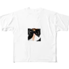 Yumiminのブラックリボン フルグラフィックTシャツ