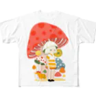 MangMARUのキノコ少女 フルグラフィックTシャツ