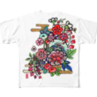 JapaneseArt Yui Shopの咲き誇れ フルグラフィックTシャツ