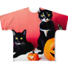 PEANUTSCHIBAの子猫達のハロウィン フルグラフィックTシャツ