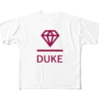 Duke Diamondのデューク・ダイアモンド(ボルドー) All-Over Print T-Shirt