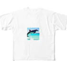 slowlife365のドルフィン All-Over Print T-Shirt