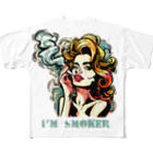 islandmoon13の煙草を吸う美女 All-Over Print T-Shirt