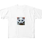 PRIDEのかわいい白猫のイラストグッズ All-Over Print T-Shirt