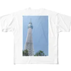 kyurakkoのTOKYO SKYTREE フルグラフィックTシャツ