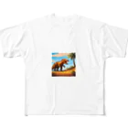 オカメインコのタロのドット絵カルノタサウルス All-Over Print T-Shirt