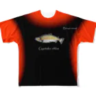 G-HERRINGのブラウントラウト 洞爺湖（ Brown trout ）あらゆる生命たちへ感謝をささげます。 フルグラフィックTシャツ