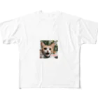 e-necoshopの驚愕する猫さん！ フルグラフィックTシャツ