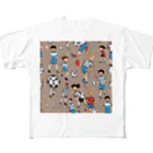 子供と嫁と時々わたしのサッカー小僧 All-Over Print T-Shirt