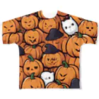 カツヒサ☆のハロウィン　かぼちゃグッズ フルグラフィックTシャツ