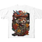 歌゛者髑髏-GASYADOKORO-のペインティングキャット All-Over Print T-Shirt