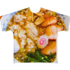 ブーブスエイリアンのラーメン フルグラフィックTシャツ