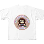 朱音琴音のドット絵のゲーム中のチンパンジー All-Over Print T-Shirt