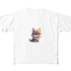 romi-yuのキツネくん フルグラフィックTシャツ