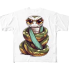 Vasetti_pressのカッコイイパイソン All-Over Print T-Shirt