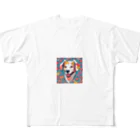 NYNANTのワンちゃん　ハート柄　 All-Over Print T-Shirt