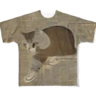 猫猫猫の古文書　猫 フルグラフィックTシャツ