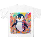 aki7sの笑顔のペンギン All-Over Print T-Shirt