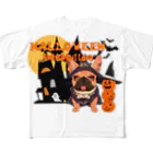 furebuhi　clubのハロウィン★フレンチブルドッグ フルグラフィックTシャツ