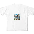 the blue seasonの松井 美穂（まつい みほ） フルグラフィックTシャツ