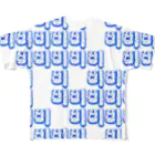 LalaHangeulの비(雨)  ハングルデザイン フルグラフィックTシャツ