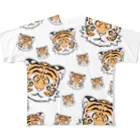 89虎の巣穴のとら柄(黄) フルグラフィックTシャツ