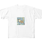 ホワホワらぼのおさんぽカワウソ All-Over Print T-Shirt