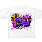 カニにマグナムのGraffiti:Jirai All-Over Print T-Shirt